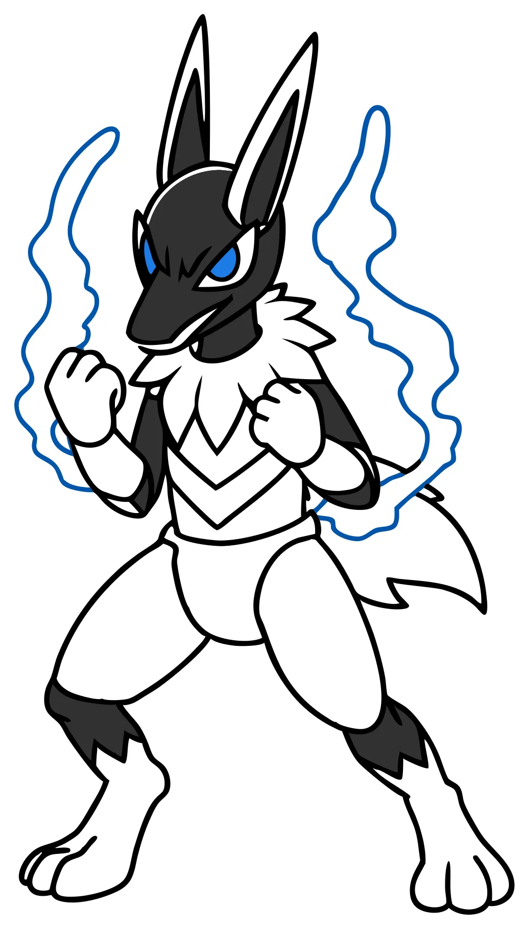 coloriage lucario pokemon